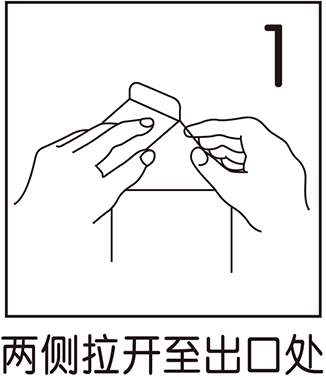 兩側(cè)拉開(kāi)至出口處